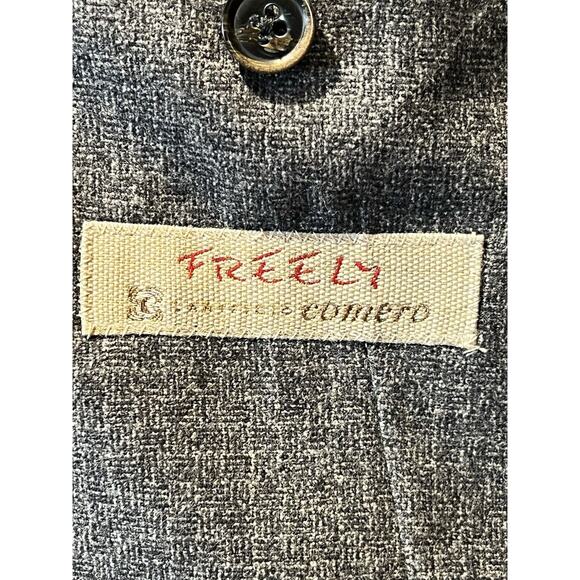 Saks Italy 42R Unstructured Blue Gray Freely Lanificio Comero Sport Coat Jacket - Picture 15 of 15